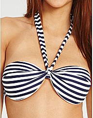 Preppy Stripe Bandeau Bikini Top