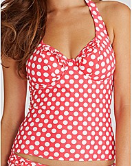Pin Up Underwired Halter Tankini Top