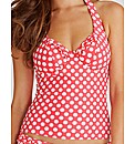 Pin Up Underwired Halter Tankini Top