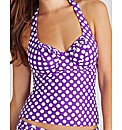 Pin Up Underwired Halter Tankini Top