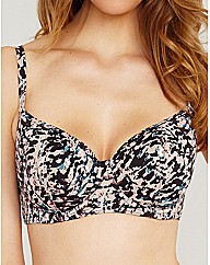 Abstract Print Sweetheart Bikini Top