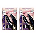2 Sets of Nail Rock Doodad Black Wraps