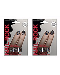2 Sets of Nail Rock Disco Nail Wraps