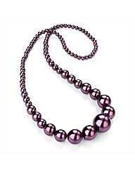 Purple Pearl Effect Necklace
