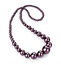 Purple Pearl Effect Necklace