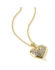 Gold Coloured Heart Chain Necklace