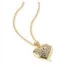 Gold Coloured Heart Chain Necklace