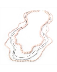 4 Row Dusty Pink Necklace