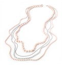 4 Row Dusty Pink Necklace