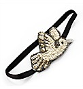 Silver Sequin Bird Stretch Headwrap