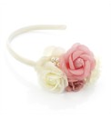 Ivory Coloured Peach Flower Headband