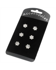 Set of 6 Crystal Effect Daisy Pins