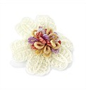 Ivory Coloured Wool Look Flower Clip