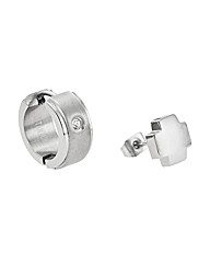 Titanium Gents Earrings Set