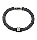 Black Concave Bead Bracelet