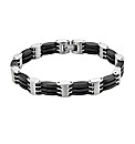 Titanium and Black Gents Bracelet