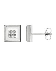 Titanium Gents Diamond Set Stud