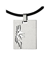 Stainless Steel Gents Tribal Dog Tag
