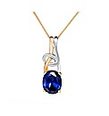 9CT Yellow Gold and Sapphire Pendant