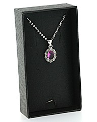 Pink Stone and Crystal Pendant