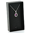 Pink Stone and Crystal Pendant