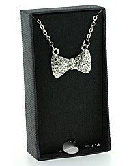 Clear Crystal Bow Pendant