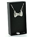 Clear Crystal Bow Pendant