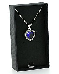 Blue Stone and Crystal Pendant