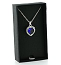 Blue Stone and Crystal Pendant