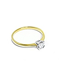 9CT Ladies Yellow Gold Diamond Ring