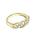 Ladies 9ct Yellow Gold Lattice Dia Ring