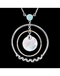 Silver Mother of Pearl Disc Pendant