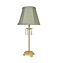 Marriot Cream Table Lamp - Green Shade