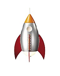 Childrens Rocket Ceiling Pendant