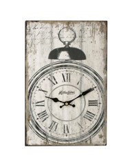Tin Wall Clock - Bell Alarm Pattern