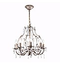 Cassa 8 Light Brushed Gold Chandelier