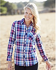 blue check shirt for women