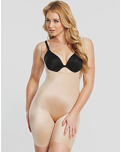Slimplicity Open Bust Mid Thigh Bodysuit