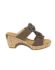 Gabor Horizon Flower Trim Wide Fit Mules