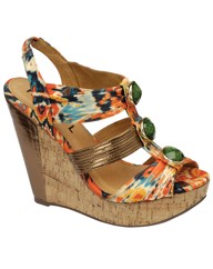 Ravel Jazz jewelled wedge sandal