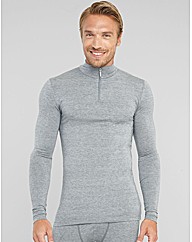 Modal Wool Blend Thermal 1/4 Zip Funnel
