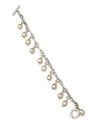 Silver and Pearl Bracelet
