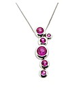 9ct WG Sapphire Drop Pendant