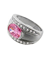 Silver and CZ Set Ring
