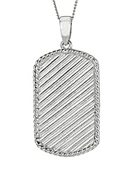 Silver Gents Dog Tag with chain