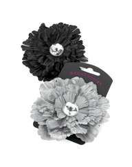 Black Grey Flower Clip