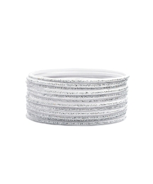 12pc Silver Coloured Bangle Set