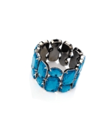 Blue Acrylic Stone Stretch Bracelet