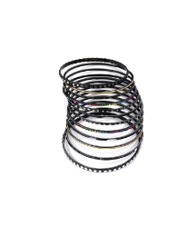 12pc Black Tone Bangle Set
