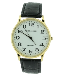 Gents Crocodile Effect Strap Watch
